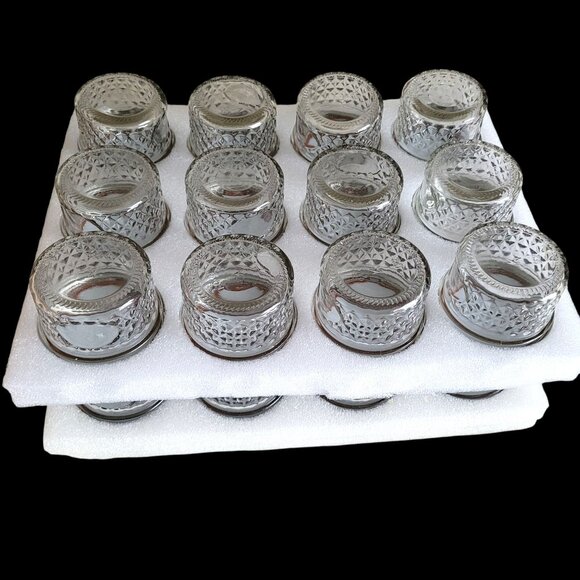 VERONES Quilted Glass Jars 4oz Lids/Bands/Labels Canning Spice Crafts DIY 24 NEW - Picture 4 of 6